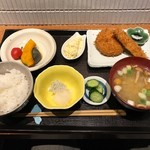 Shimbashi kitchen moto - アジフライ（鹿児島）と新じゃがのポテトコロッケ