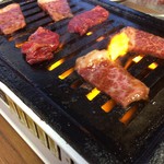 大門 - 美味いものは早いうちに（笑）一気に焼き上げま～す✌