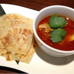 マレー・アジアン・クイジーン - ロティチャナイ（カレー付）　Roti Canai with Curry sauce