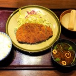 かつ満 - 豚ロースカツ膳（小）1274円