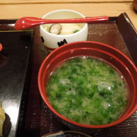 鮨 割烹 駒 - お味噌汁と茶わん蒸し