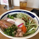 食い味の道有楽 - 皐月の一杯・紅ズワイ＆赤海老の和えそば（八正仕立て）Ｂ　自家製タルタル付　1500円