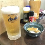 居酒屋まさる - 生ビール＆突出し