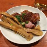 麺処ほん田 - ビールのお通し