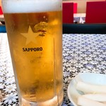 たかや - 最高の生ビール（600）つきだし付き