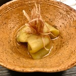 もめん - 丸茄子   あったかいもの   出汁が美味しすぎる