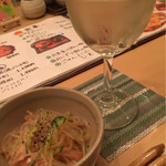 白ワインとお通し