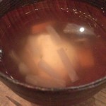 山芋の多い料理店 川崎 - お通しのだご汁