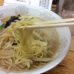 くるまやラーメン - 細麺アップ