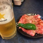 九州焼肉　伊万里 - 焼肉にはビール