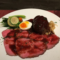 窯焼きステーキ 福田 - 神戸牛？ローストビーフとハンバーグ