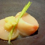 南青山 七鳥目 - 松風地鶏の白子刺身