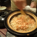 禅紫 - 桜エビの土鍋炊きご飯(1,800円)
