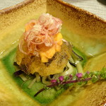 禅紫 - 雲丹と茄子そうめん(700円)