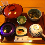 一心 - 料理写真:運ばれてきた鯛めしセット