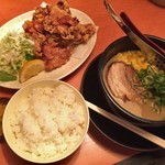 天下一品 - 鶏のからあげ定食[こってり](ラーメンを小に変更)［\769］