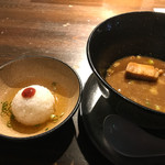 時屋 - 〆は出汁ご飯が付いています  スープを三杯
      ご飯にかけて頂きます