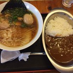 中華そば 麺や食堂 - ランチ味玉&カレーライス