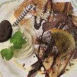 クレープリー・アルション - ホワイトチョコのモンブランとチョコ尽くしクレープ