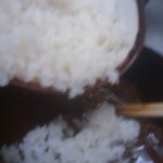 橋 - ちょっとピンボケですが、麺を食べ終わった後にご飯を全部投入