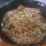 橋 - ご飯投入後、見た目はよくないですが、これがまたうまいんだな。