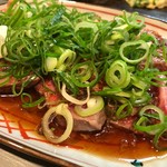 お好み焼 がんば - 肉のタタキ