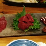 石臼挽き手打 蕎楽亭 - 会津の馬刺盛合せ 1,680円