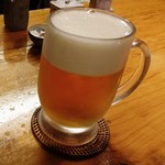 石臼挽き手打 蕎楽亭 - 中生ビール 700円