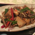 菜 - 厚揚げ豆腐と牛肉の豆豉炒めのアップです