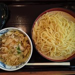 Dem Maru - 肉つけ麺（麺大盛）…税込680円＋100円
