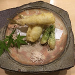 旬菜 おぐら家 - キスの天ぷら