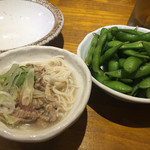 大衆酒場 魚18番 - 冷汁素麺と枝豆