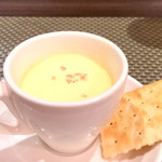 創作イタリアン Gemelli - 冷製コーンスープ  粒々感不思議なスープ