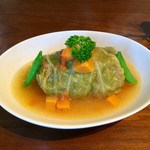 ジャム cafe 可鈴 - メインのロールキャベツ。スープまで美味しい♪