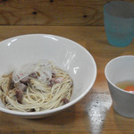 煮干中華ソバ イチカワ - イチカワ 和え玉+生卵 200円+50円