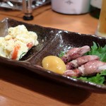 笑菜酒家 みや美 - ポテサラ、ほたるいか酢みそ