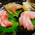 よねさん - お造りオオモンハタ、イシダイ、メジナ