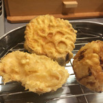 天生 - サツマイモ、鷄天、玉葱