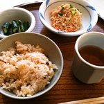 六花亭 - ほたて強飯定食（５５０円）