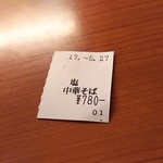 toukyounochuukasobachiyogami - 1705_ちよがみ_塩中華そば＠780円(食券)