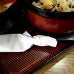 文尾食堂 - 昭和の良店のあかしナプキン巻きのスプーン