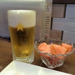 バビアン - 生ビールとフルーツトマト