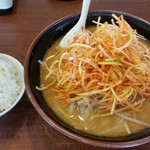 くるまやラーメン - ねぎ味噌ラーメン大盛り(辛ねぎダブル)