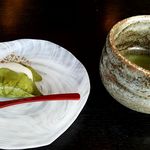 日本料理 鯉城 - 柏餅とお抹茶