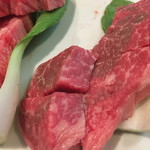 みょうが屋 - このヒレはA4クラスだけど、熟成が完璧で、ブルーチーズのようなコクが半端じゃない