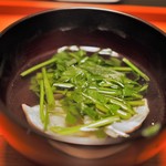 あさば - 田芹・山独活・わらび・太刀魚　吸鍋