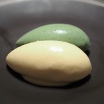 あさば - よもぎアイス・生姜のアイス