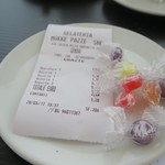 Bar Gelateria Mukke Pazze - キャンディー付きレシート