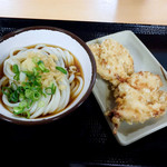 さか枝うどん - ぶっかけ冷と、とり天