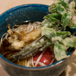 うを徳 - 2017.5 コシアブラとウドの天ぷらフルーツトマト稲庭うどん